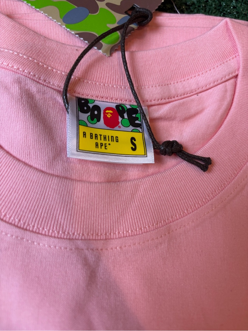 Bape Pink Short Sleeve Tee with Small Chest Logo - Picture 8 of 10